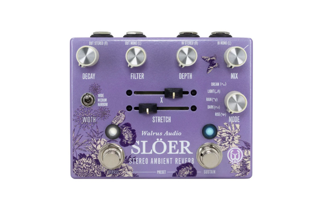 Walrus Audio SLOER Stereo Ambient Reverb Guitar Effects Pedal, Floral Series 2024