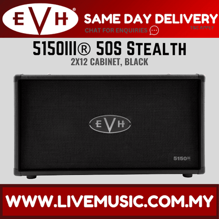 EVH 5150III 50s Stealth 2x12 Amplifier Speaker Cabinet