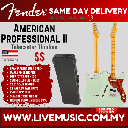 Fender Ltd American Professional II Telecaster Thinline Electric Guitar