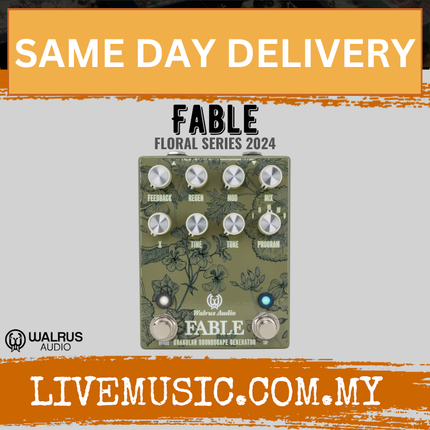 Walrus Audio Fable Granular Soundscape Generator Delay Guitar Effects Pedal, Floral Series 2024