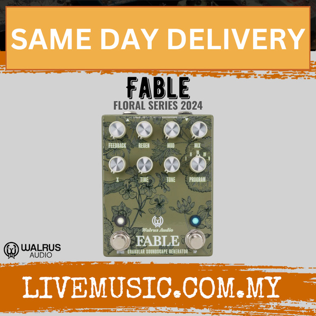 Walrus Audio Fable Granular Soundscape Generator Delay Guitar Effects Pedal, Floral Series 2024