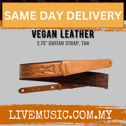 Taylor 2.75" Vegan Leather Guitar Strap, Tan