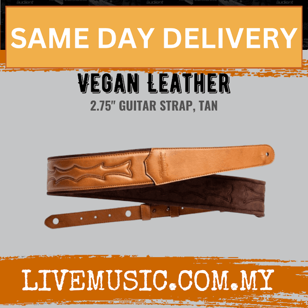 Taylor 2.75" Vegan Leather Guitar Strap, Tan