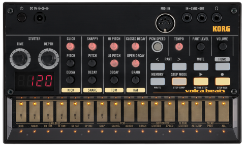 Korg Volca Beats Analog Drum Machine Midi Controller (VolcaBeats/Volca-Beats)