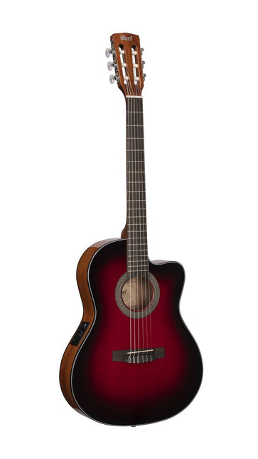 Cort Jade E Nylon Classical-Electric Guitar with Gig Bag - Burgundy Red Burst (Jade-E/Jade)