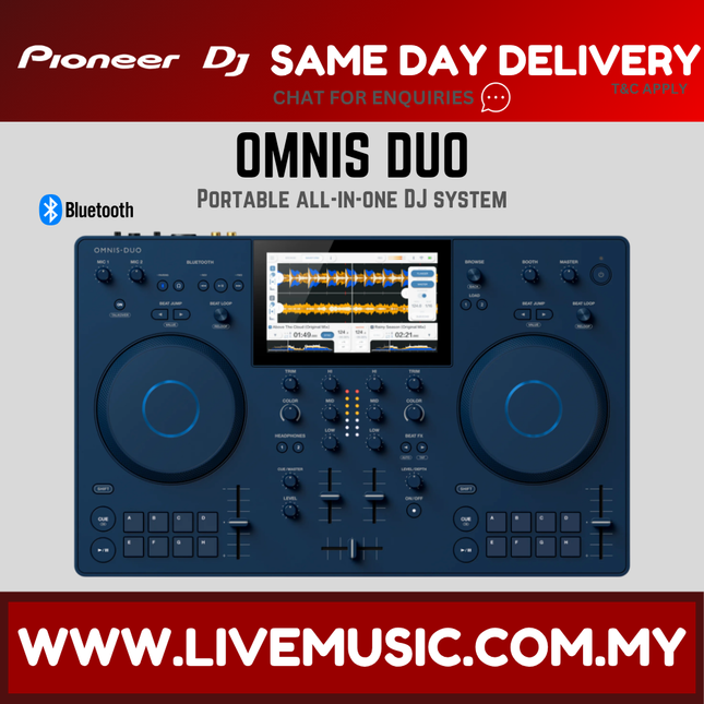 Pioneer DJ Omnis Duo 2-deck Portable DJ System With Case ( Omnis-Duo / OmnisDuo )