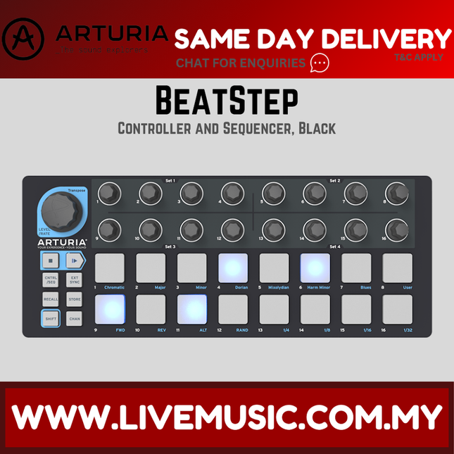 Arturia Beatstep MIDI Controller and Step Sequencer - Black Edition