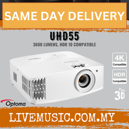 Optoma UHD55 4K UHD Smart Home Entertainment Projector ( UHD-55 / UHD 55 )