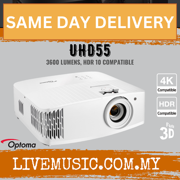 Optoma UHD55 4K UHD Smart Home Entertainment Projector ( UHD-55 / UHD 55 )