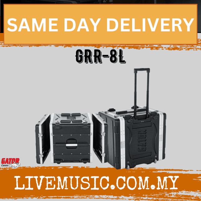 Gator GRR-8L 8U Audio Rolling Rack Case (GRR8L)