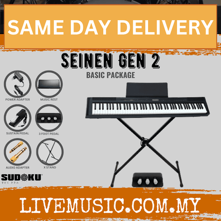 Sudoku Seinen Gen2 Grand Stage Piano 88key Digital Piano Keyboard WIth Piano Bench, Headphone, MIxer And Accessories