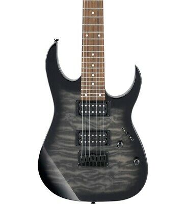 Ibanez GRG7221QA GIO Series 7-String Electric Guitar - Transparent Black Sunburst (GRG7221QA-TKS)