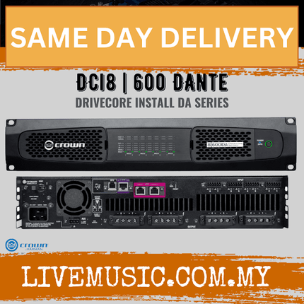 Crown DCi 8|600DA Dante Power Amplifier ( DCi-8|600DA / DCi8|600DA )