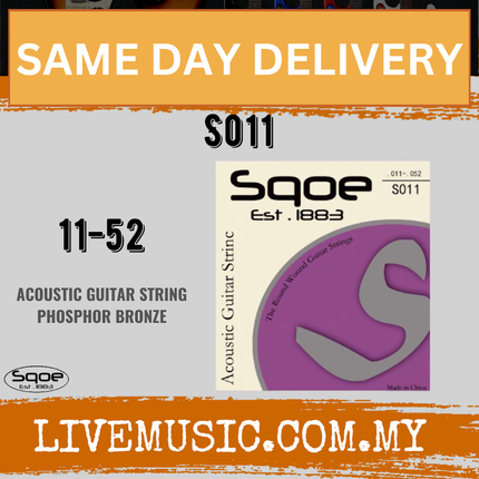 Sqoe SQ-S011 Acoustic Guitar String 11-52 - ( S-011 / SQ S011 / SQS011 )