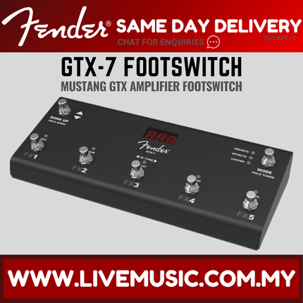 Fender GTX-7 Mustang GTX Amplifier Footswitch ( GTX 7 / GTX7 )