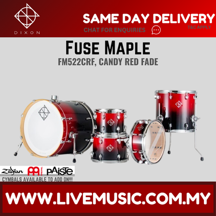 Dixon Fuse Maple PODFM522 5 Pieces Acoustic Drum Kit Without Hardware ( NO CYMBAL )