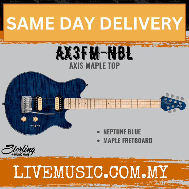 Sterling Axis AX3FM Electric Guitar Maple Fretboard - Neptune Blue (AX-3S)