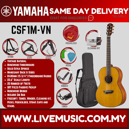 Yamaha CSF1M Compact Folk 6-string Acoustic-Electric Guitar - ( CSF-1M CSF 1M )