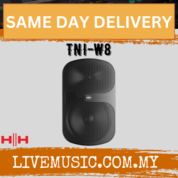 HH Electronic TNI-W8-BK 8 inch wall-mount speaker - mounting bracket - 70/100V - BLACK ( TNI W8 / TNIW8 )