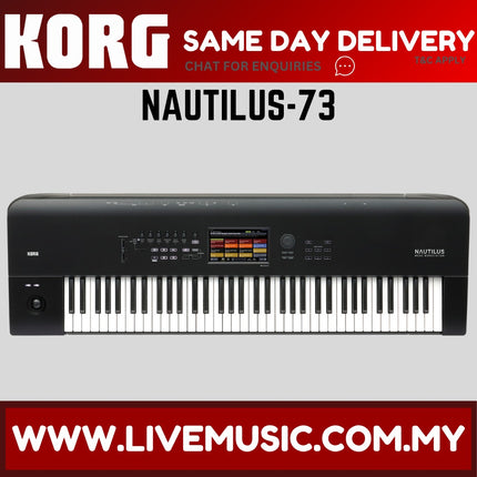 Korg NAUTILUS 73 73-Key Digital Performance Workstation - Black (NAUTILUS73/NAUTILUS-73)