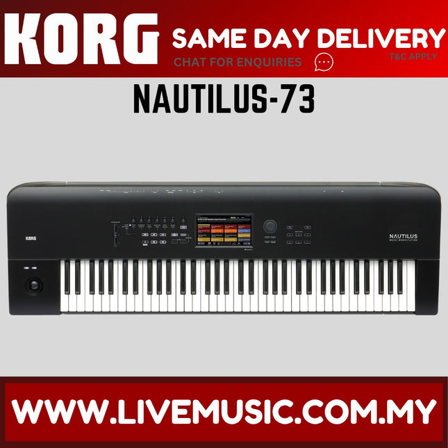 Korg NAUTILUS 73 73-Key Digital Performance Workstation - Black (NAUTILUS73/NAUTILUS-73)