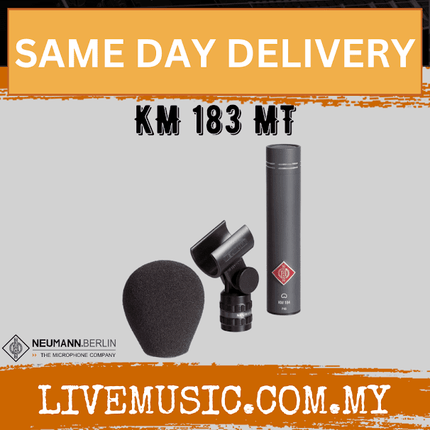 Neumann KM 183 Omnidirectional Small-diaphragm Condenser Microphone - Matte Black / Nickle (KM183 KM-183)