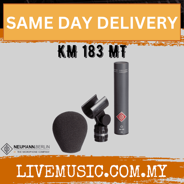 Neumann KM 183 Omnidirectional Small-diaphragm Condenser Microphone - Matte Black / Nickle (KM183 KM-183)