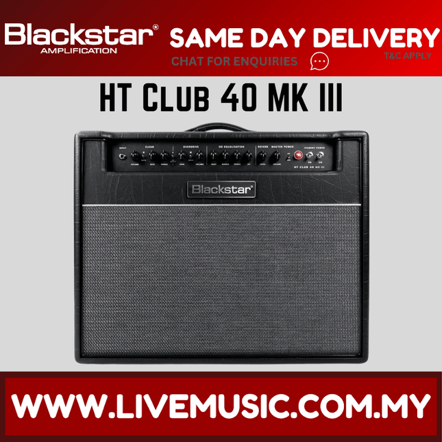 Blackstar HT Club 40 MK III 1 x 12-inch 40-watt Tube Combo Amp (HT-CLUB40/HTCLUB40 MKIII)