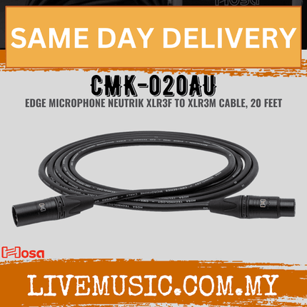Hosa CMK-020AU Edge Microphone Cable, 20ft (CMK020AU/CMK 020AU)