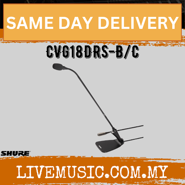 Shure CVG18DRS-B/C 18″ Gooseneck Condenser Microphone ( CVG18DRSBC / CVG18DRS B/C )