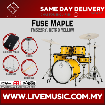 Dixon Fuse Maple PODFM522 5 Pieces Acoustic Drum Kit With Hardware ( NO CYMBAL )