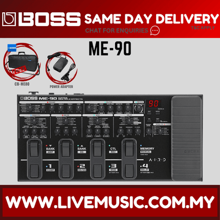 Boss ME-90 Guitar Multi-effects Pedal w/Bag And Adapter ( ME90 / ME 90 ) Replace ME80 ME-80