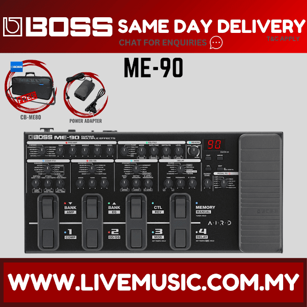 Boss ME-90 Guitar Multi-effects Pedal w/Bag And Adapter ( ME90 / ME 90 ) Replace ME80 ME-80