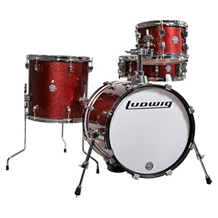 Ludwig LC179XX025DIR Breakbeat By Questlove 4-Piece Drum Kit with Bag - Wine Red Sparkle (LC179XX025 DIR)