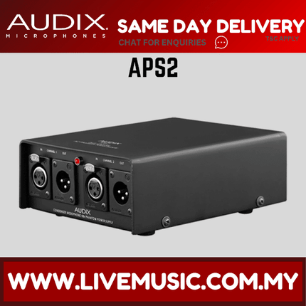 Audix APS2 2-Channel 48V Phantom Power Supply ( APS-2 / APS 2 )