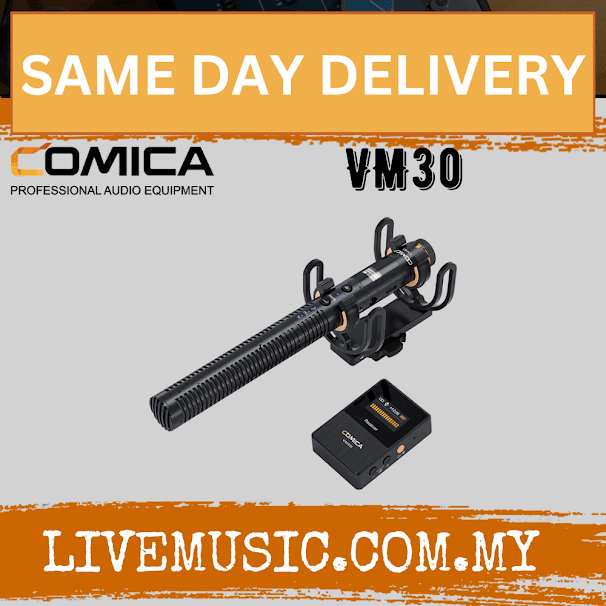 Comica Audio VM30 2.4G Super Cardioid Condenser Wireless Shotgun Microphone (VM 30 VM-30)