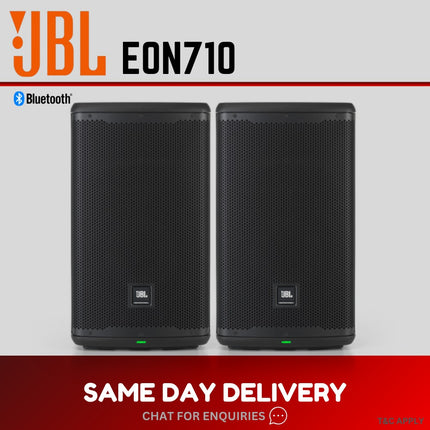 JBL EON710 1300W 10" Powered Speaker With Speaker Stand And Cable - Each / Pair ( EON 710 )