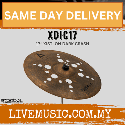 ?stanbul Agop XDIC17 17" Inch Xist ION Dark Crash Hand Hammered Cymbal (XDIC-17/XDIC 17)