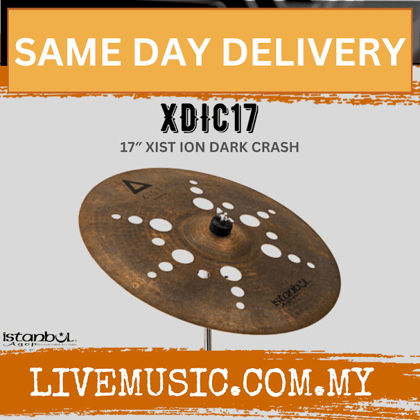 ?stanbul Agop XDIC17 17" Inch Xist ION Dark Crash Hand Hammered Cymbal (XDIC-17/XDIC 17)