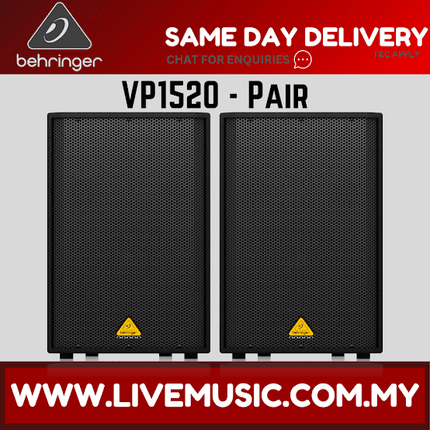 Behringer Eurolive VP1520 Passive PA Speaker With Speaker Stand and Cable - Each / Pair ( VP-1520 / VP 1520 )