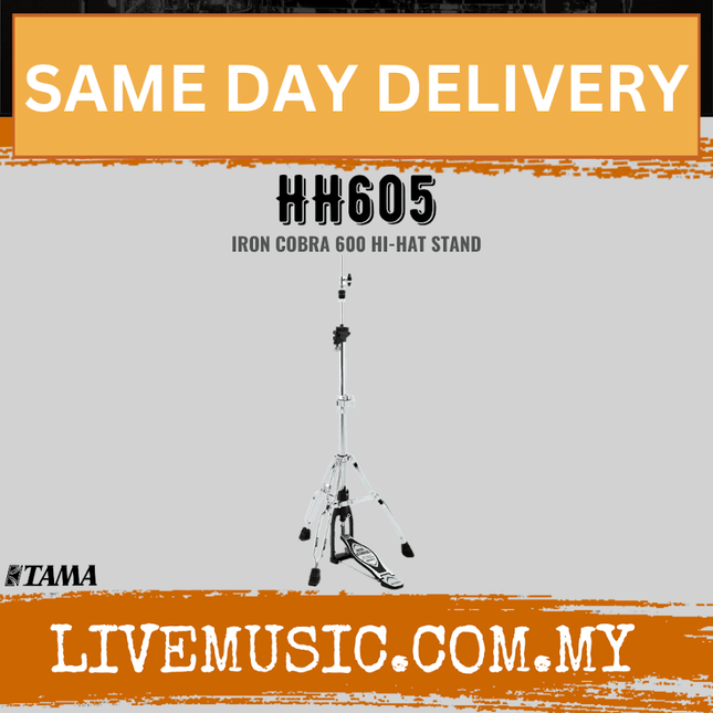 Iron Cobra 600 hi-hat stand with tripod legs and chain pedal