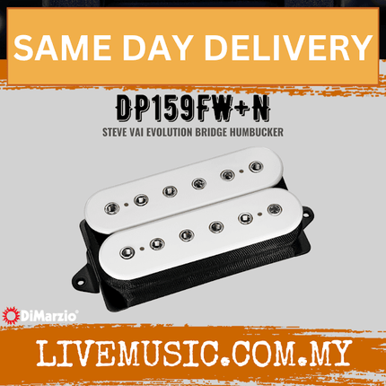 DiMarzio DP159FW+N Evolution F-Spaced Neck Pickup - White Nickle (DP159 FW+N/DP159-FW+N)
