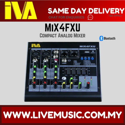 IVA MiX4FXU 2 Channel Compact Analog Mixer ( MiX-4FXU / MiX 4FXU )