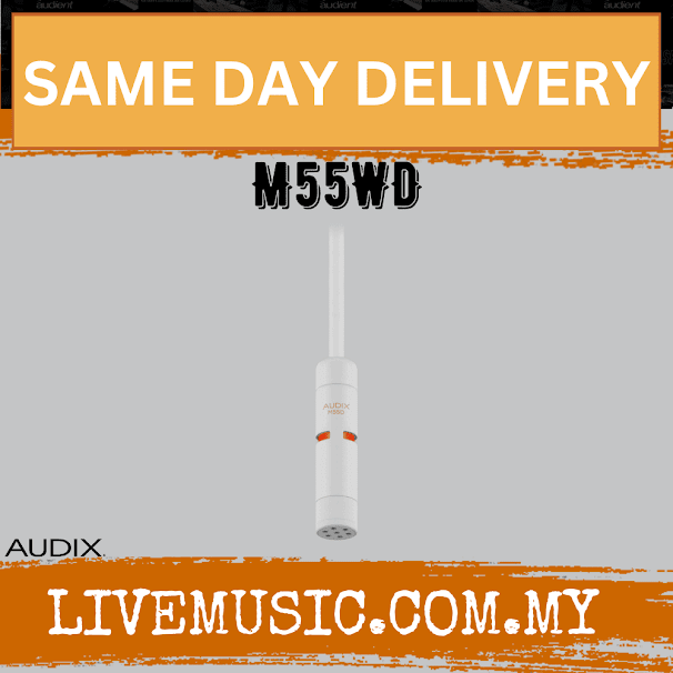 Audix M55WD Hanging Ceiling Microphone - White (M55 WD /M55-WD)