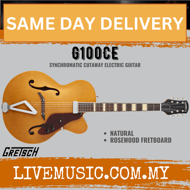 Gretsch G100CE Synchromatic Cutaway Electric Guitar, RW FB, Natural