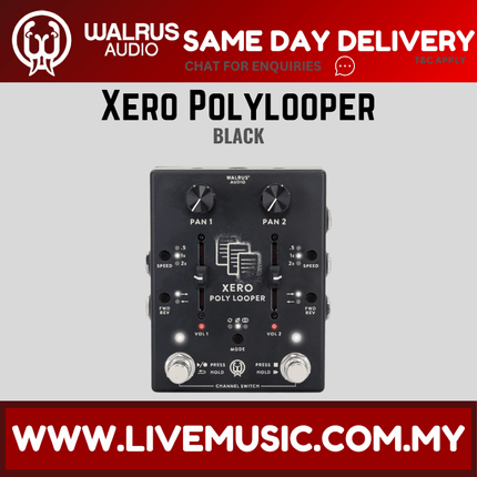 Walrus Audio Xero Polylooper Guitar Pedal, Black ( Polylooper )