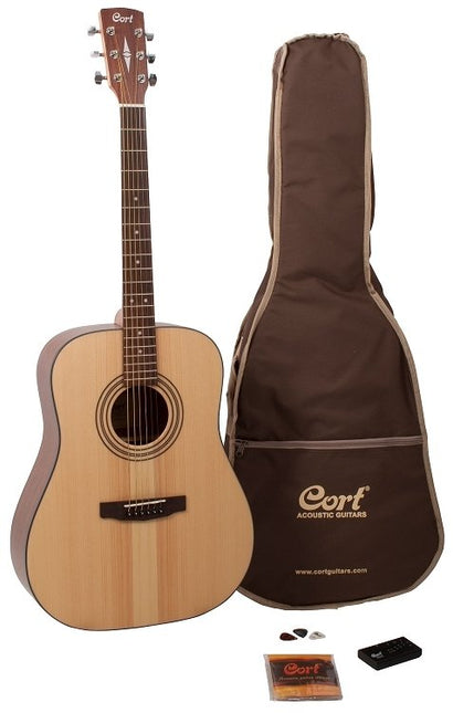 Cort Earth Pack Solid Top Acoustic Guitar Package