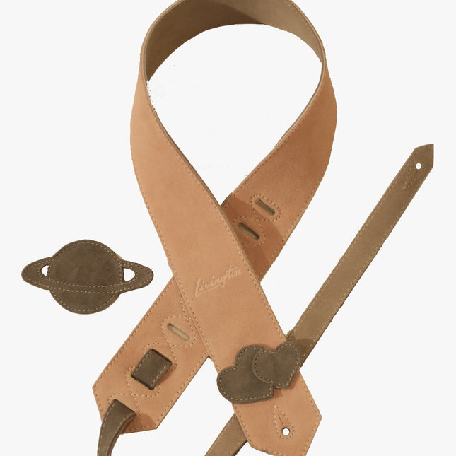 Livingston DSSPK-25 2.5inch Deluxe Swappable Suede Guitar Strap, Pink ( DSSPK25 DSSPK 25 )