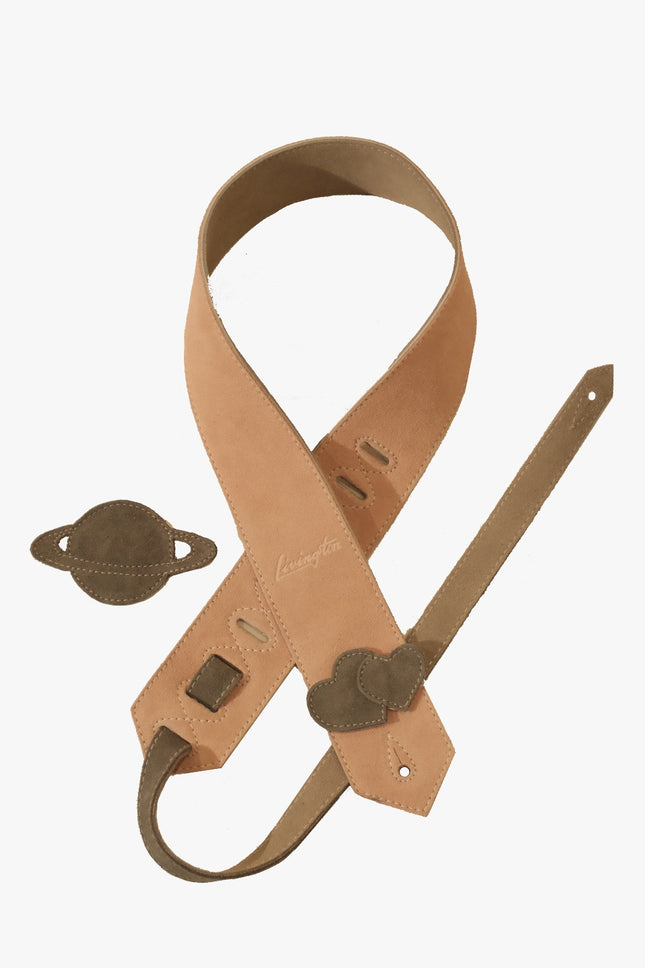 Livingston DSSPK-25 2.5inch Deluxe Swappable Suede Guitar Strap, Pink ( DSSPK25 DSSPK 25 )