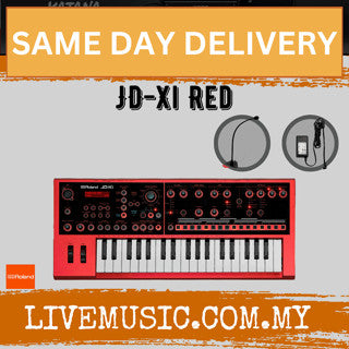 Roland JD-Xi - Interactive Analog/Digital Crossover Synthesizer with Adapter - Red (JDXi/JD Xi)